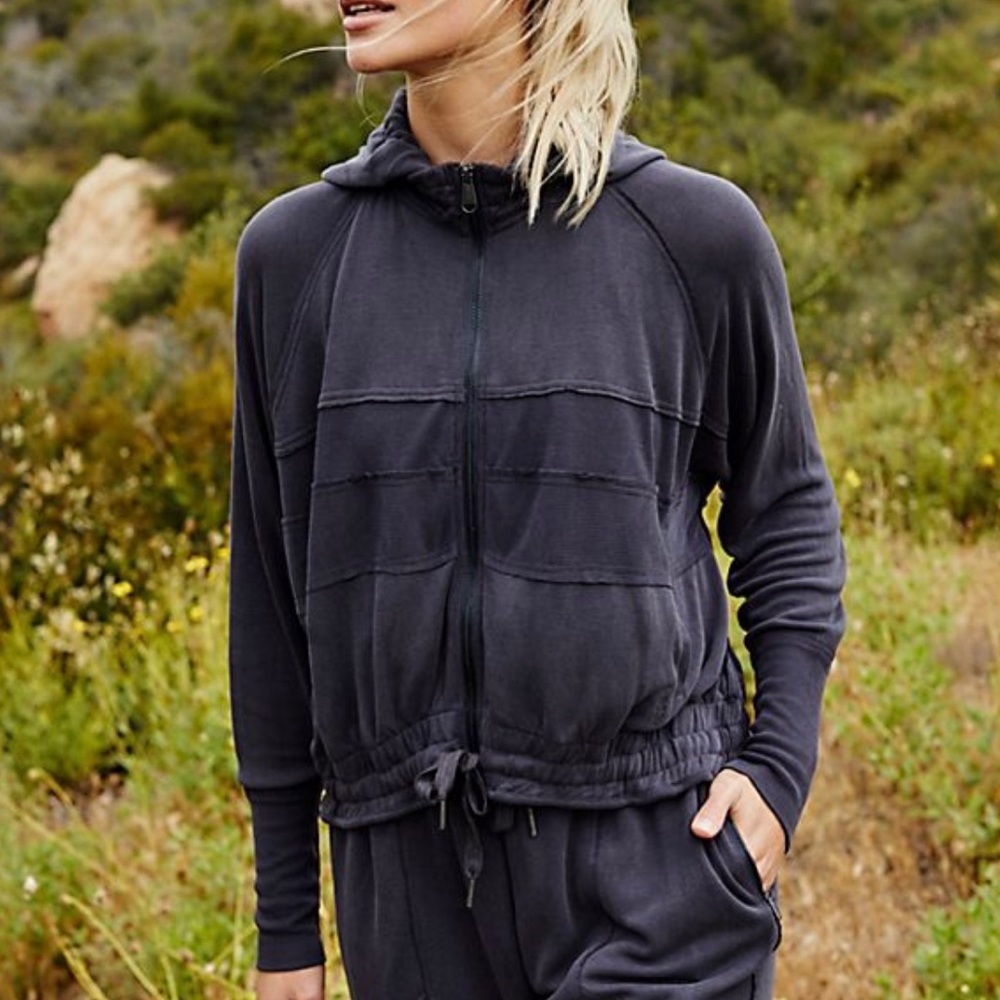 Free People Trekking Hoodie Zip Up